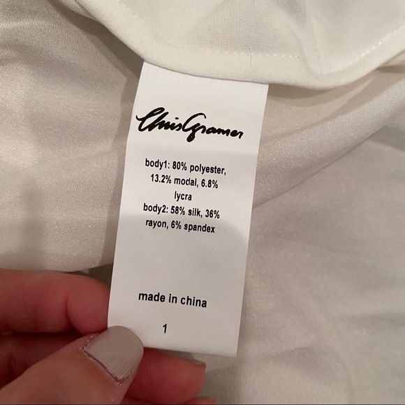 NWT Chris Gramer Jacalin Silk Back Top - Picture 5 of 6